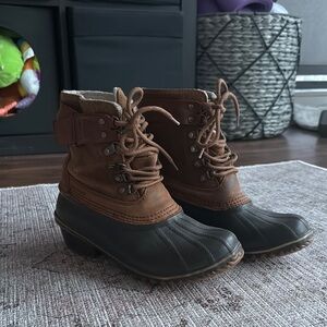 Sorel Brown and Black Duck Boots